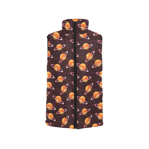 Hamburger Pattern Print Design 05 Women's Padded Vest