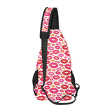 Lips Pattern Print Design 01 All Over Print Chest Bag