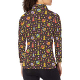 Snail Pattern Print Design 02 Women's Long Sleeve Polo Shirt