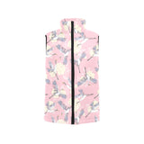 Japanese crane rose pattern Women's Padded Vest