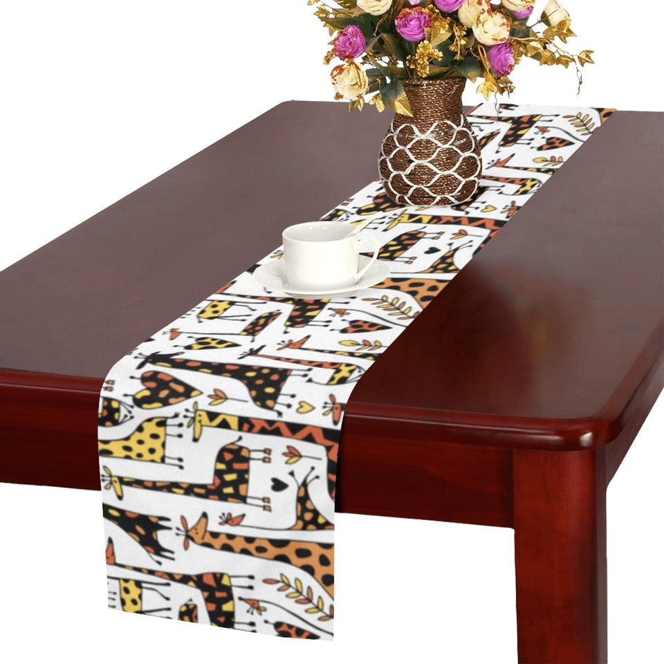 Giraffe Pattern Print Design 05 Table Runner