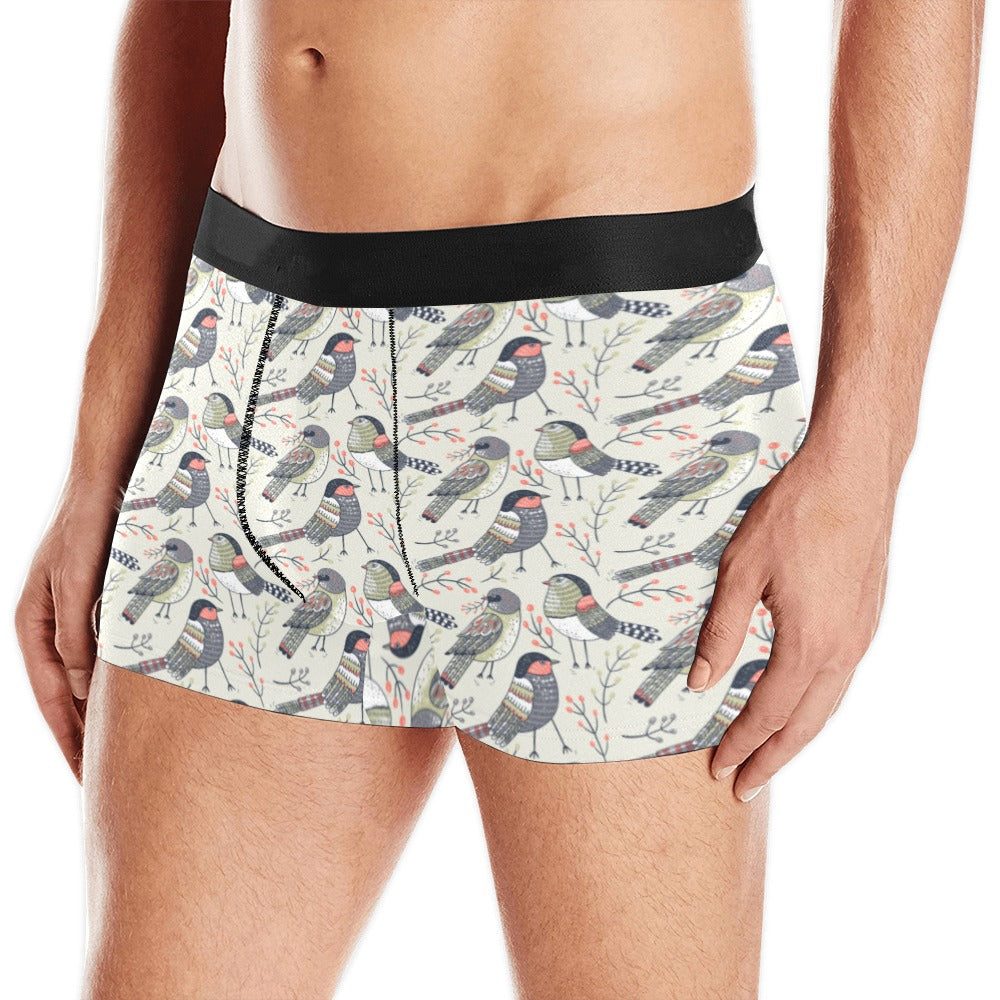 Pigeon Pattern Print Design 04 Men's All Over Print Boxer Briefs Men's Underwear