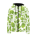 Hop design pattern Men's Padded Hooded Jacket