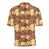 Camel polynesian tribal design pattern Men's All Over Print Polo Shirt