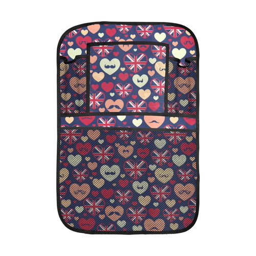 British Pattern Print Design 02 Car Seat Back Organizer