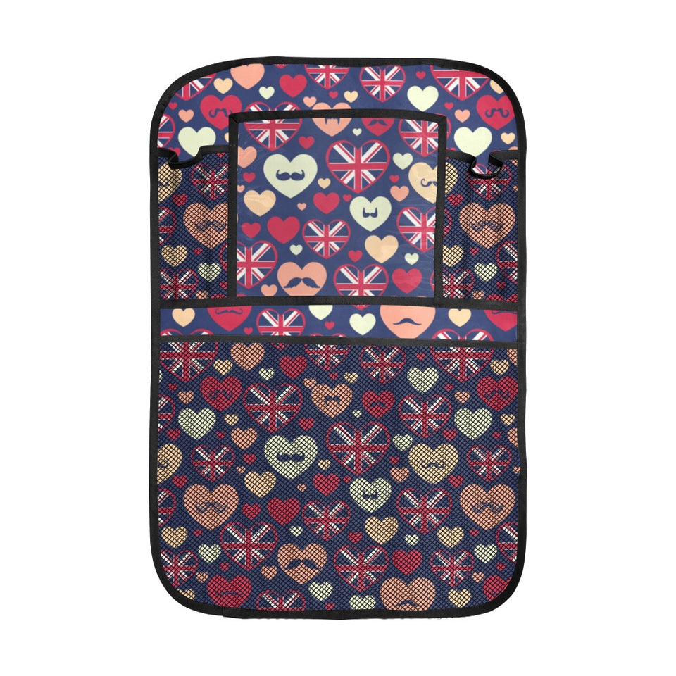 British Pattern Print Design 02 Car Seat Back Organizer