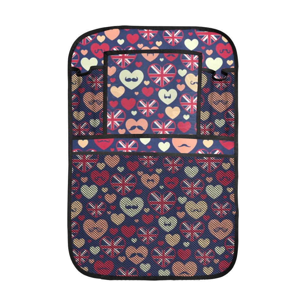 British Pattern Print Design 02 Car Seat Back Organizer