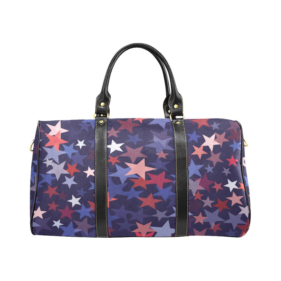 Red blue star pattern Travel Bag