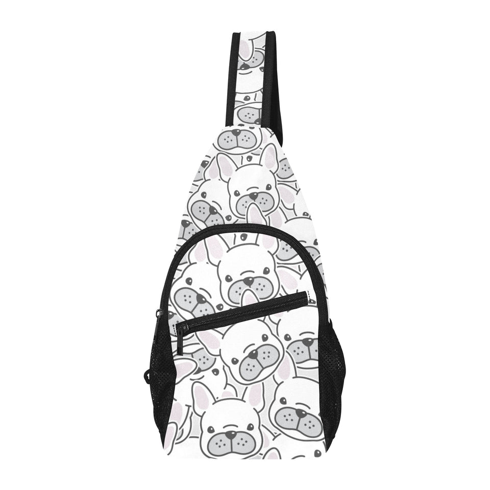 Cute french bulldog head pattern All Over Print Chest Bag