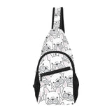 Cute french bulldog head pattern All Over Print Chest Bag