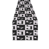 Music Notes Pattern Print Design 01 Table Runner