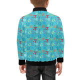 Math Pattern Print Design 02 Kids' Boys' Girls' Bomber Jacket
