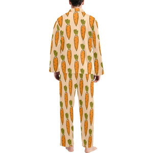 Carrot Pattern Print Design 04 Men's Long Pajama Set
