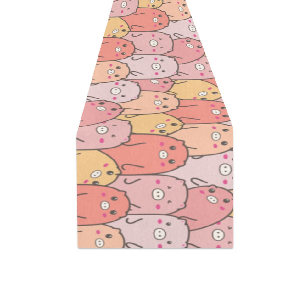 Pig Pattern Print Design 04 Table Runner