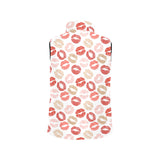 Lips Pattern Print Design 04 Women's Padded Vest