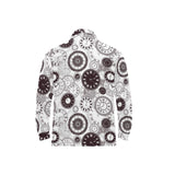 Classic vintage clock pattern Men's Long Sleeve Polo Shirt