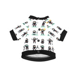 Cute ninja katana sword pattern All Over Print Pet Dog Round Neck Fuzzy Shirt