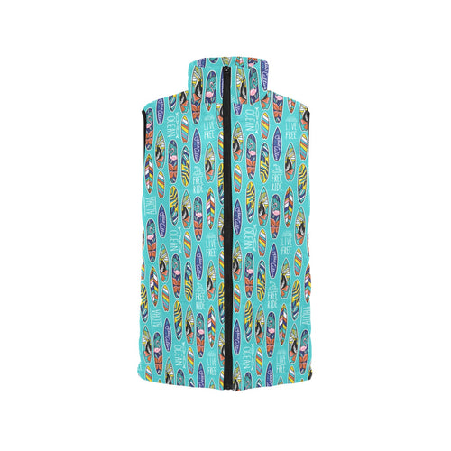 Surfboard Pattern Print Design 05 Men's Padded Vest