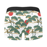 Bonsai red sun japanese pattern Men's All Over Print Boxer Briefs Men's Underwear