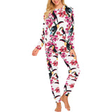 Toucan flower design pattern Women's All Over Print Pajama Set