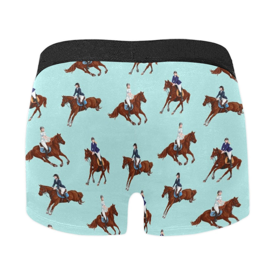 Horses running horses rider pattern Men's All Over Print Boxer Briefs Men's Underwear