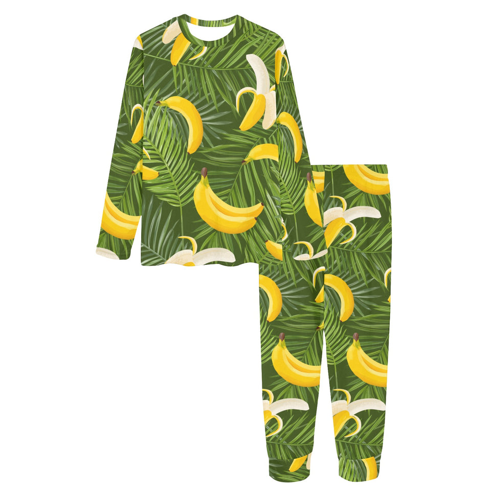 Banana Palm Leaves pattern Women's All Over Print Pajama Set