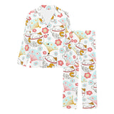Maneki neko cat fan sakura Women's Long Pajama Set