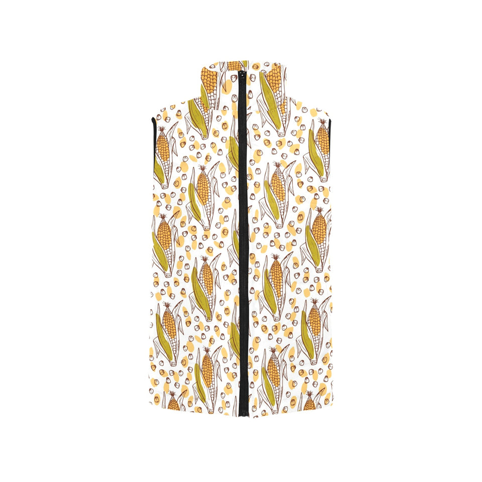 Corn Pattern Print Design 02 Men's Padded Vest