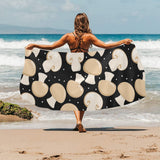 Champignon mushroom pattern Beach Towel