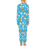 Rainbows Sky Clouds Pattern Women's All Over Print Pajama Set