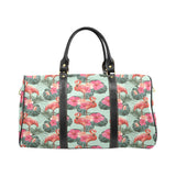 Beautiful flamingo tropical palm leaves hibiscus p Travel Bag
