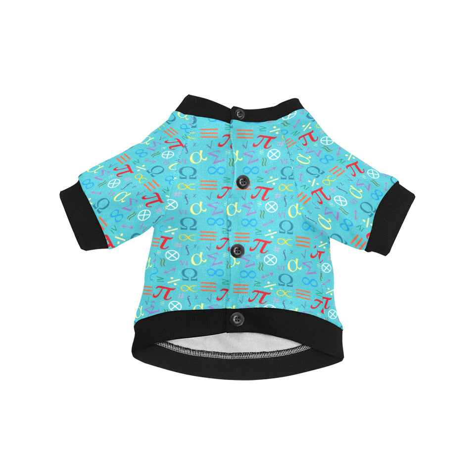 Math Pattern Print Design 02 All Over Print Pet Dog Round Neck Fuzzy Shirt
