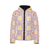 Bread Toast Pattern Print Design 05 Kids' Boys' Girls' Padded Hooded Jacket