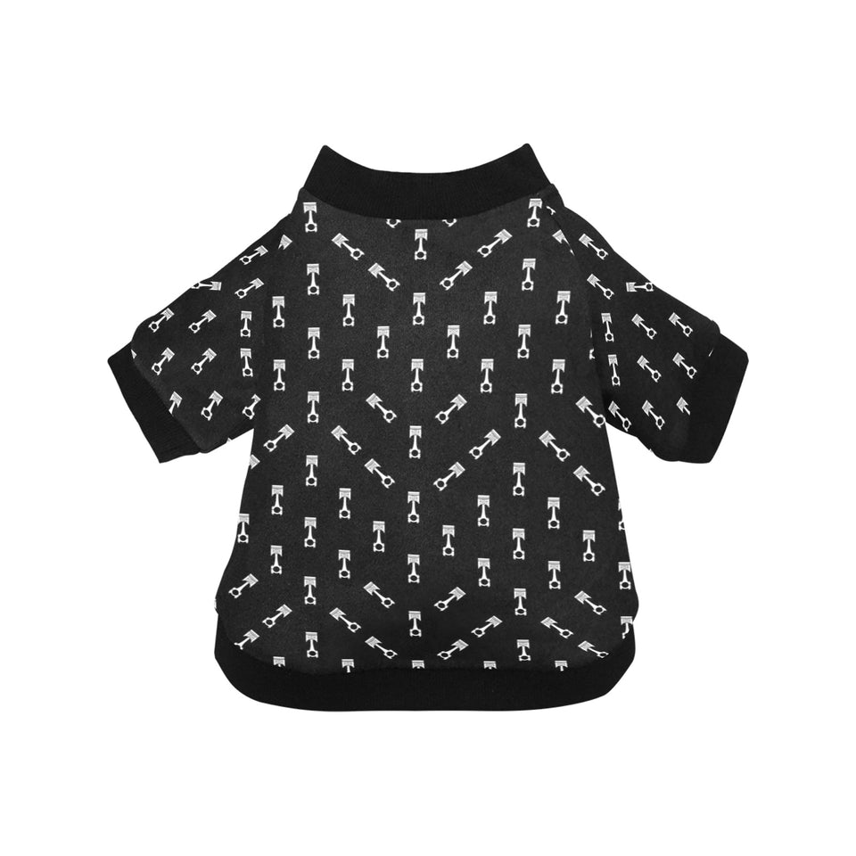Engine Piston Black Theme Pattern Print Design 03 All Over Print Pet Dog Round Neck Fuzzy Shirt