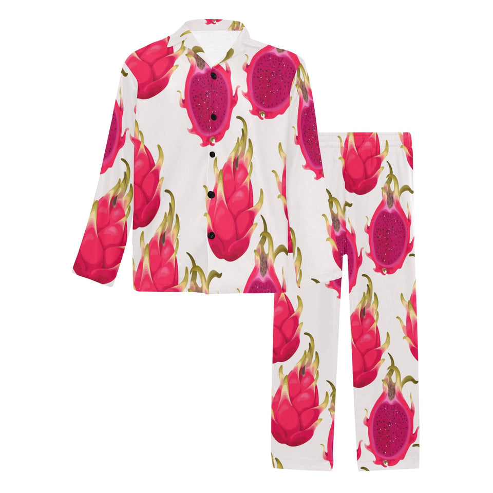dragon fruits design pattern Men's Long Pajama Set