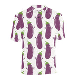 Eggplant Pattern Print Design 01 Men's All Over Print Polo Shirt