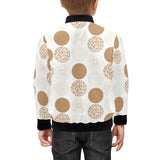 Gold Texture mushroom pattern Kids' Boys' Girls' Bomber Jacket