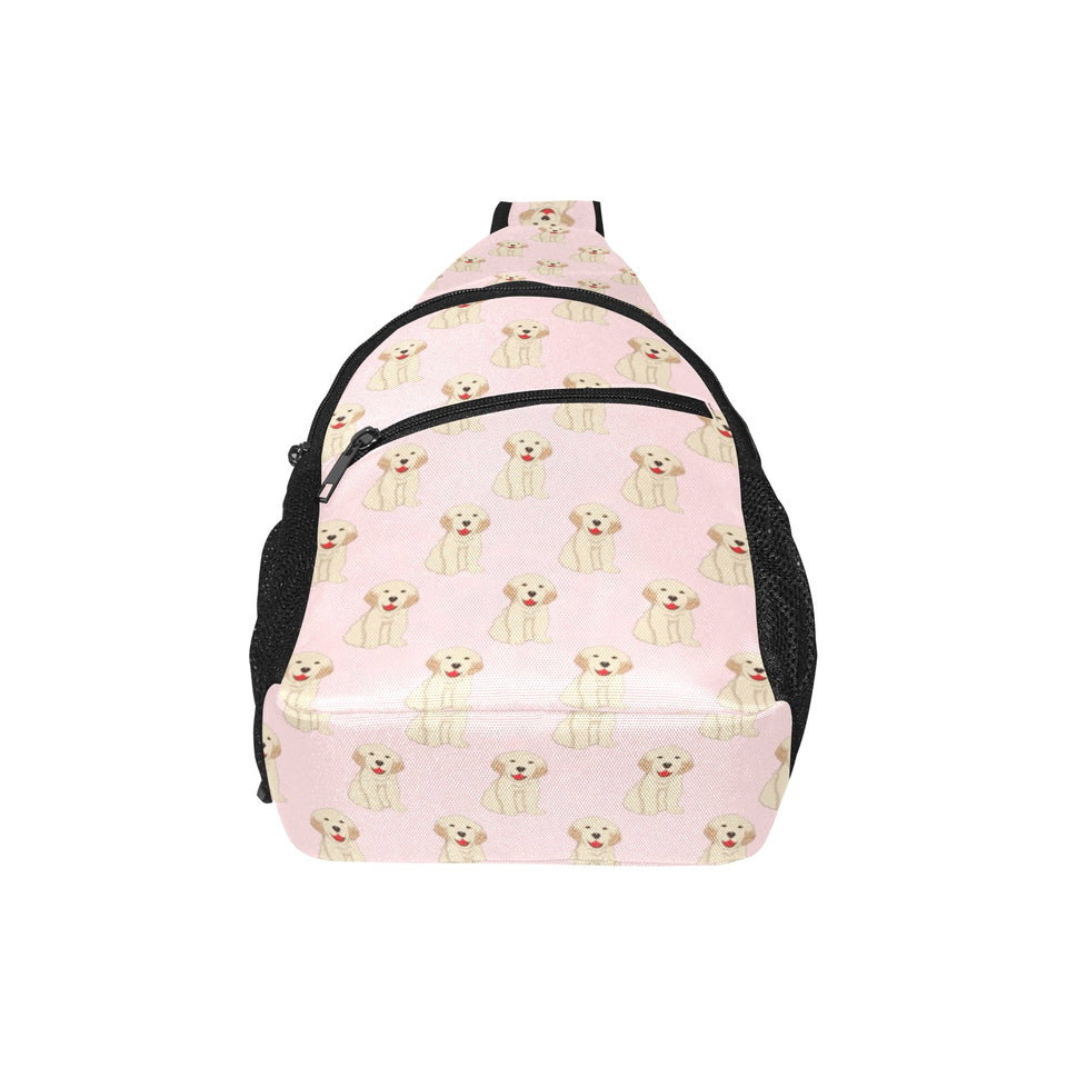 Golden Retriever Pattern Print Design 02 All Over Print Chest Bag