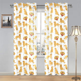 Golden Retriever Pattern Print Design 05 Gauze Curtain