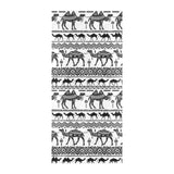 Camel polynesian tribal pattern Beach Towel