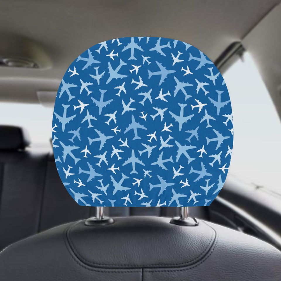 Airplane pattern in the sky Car Headrest Cover