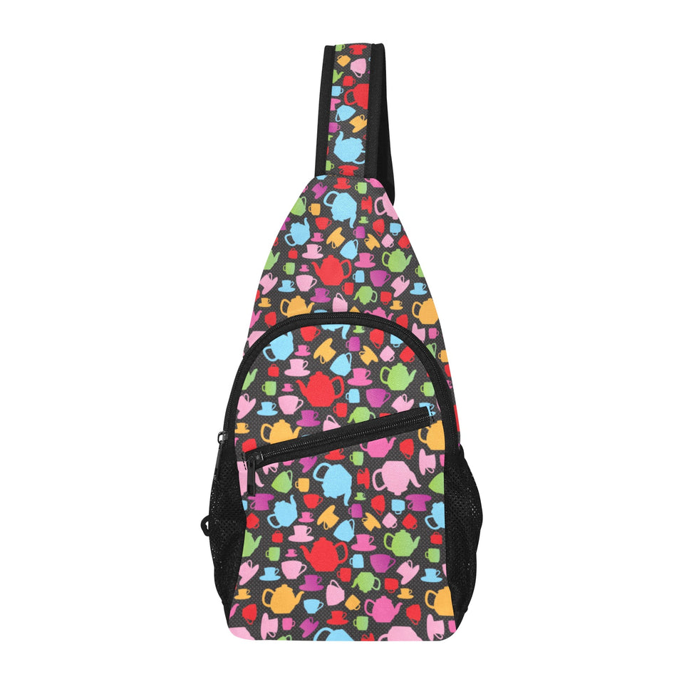 Tea pots Pattern Print Design 01 All Over Print Chest Bag