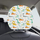 Cute funny kids dinosaurs pattern Car Headrest Cover