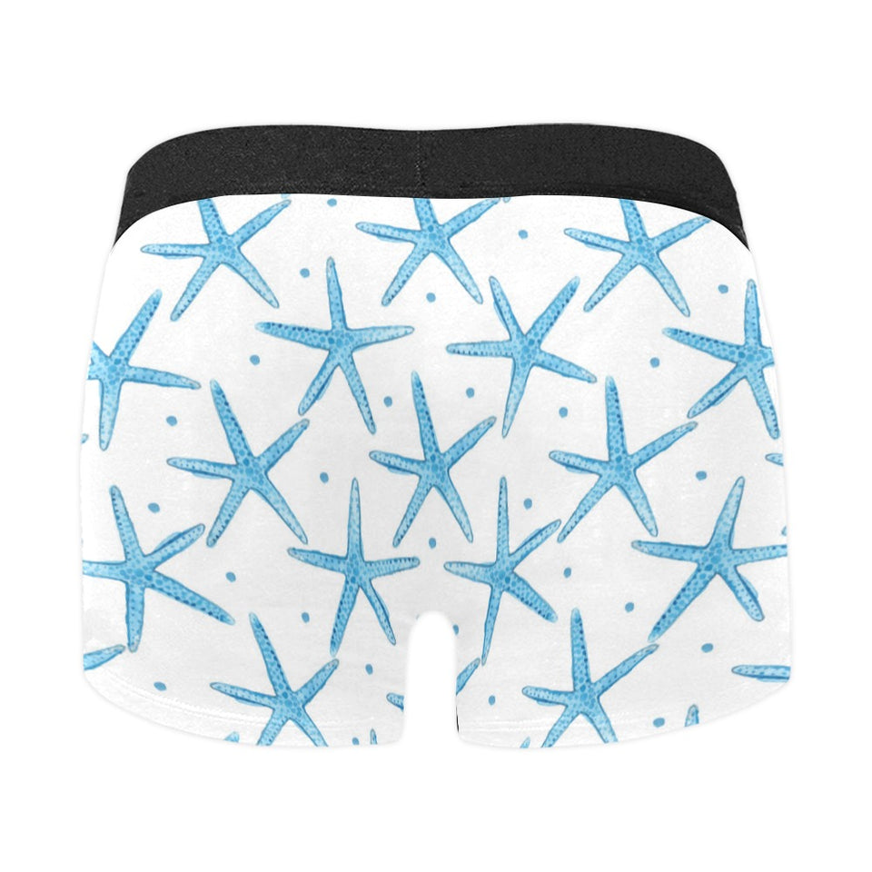 Watercolor starfish pattern Men's All Over Print Boxer Briefs Men's Underwear