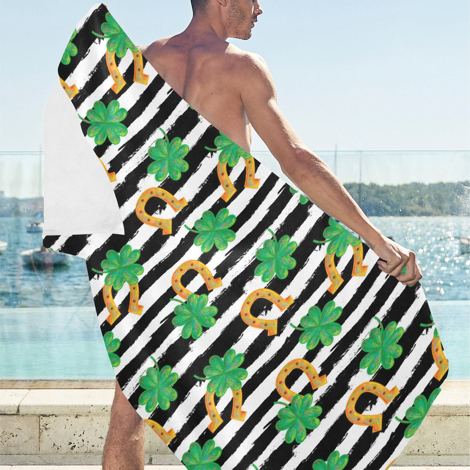 Horseshoes Pattern Print Design 01 Beach Towel