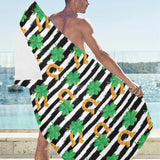 Horseshoes Pattern Print Design 01 Beach Towel