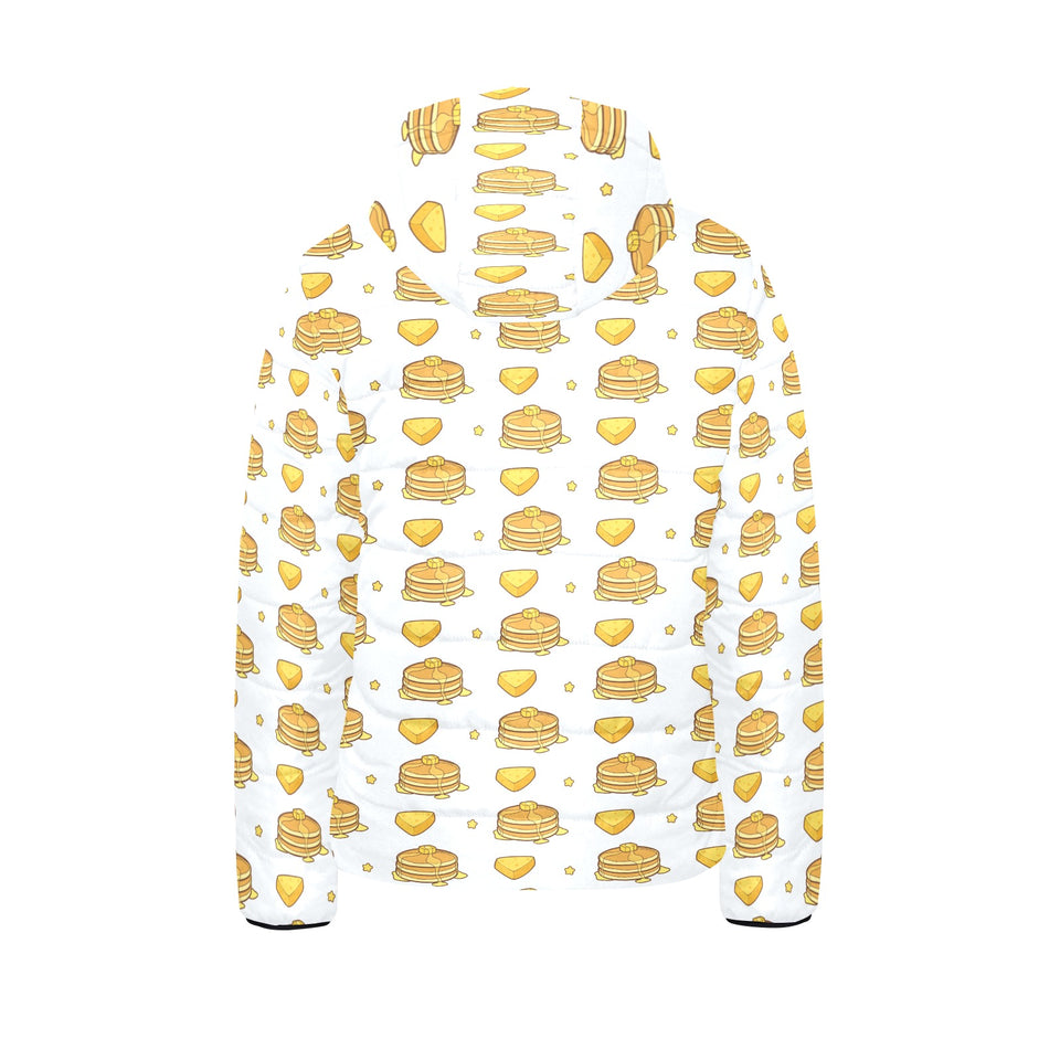 Pancake Pattern Print Design 03 Kids' Boys' Girls' Padded Hooded Jacket