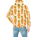 Carrot Pattern Print Design 04 Men's Padded Hooded Jacket