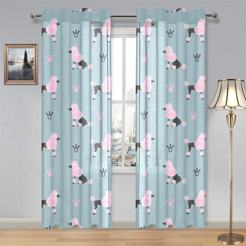 poodle dog pattern Gauze Curtain