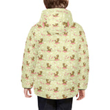 Yorkshire Terrier Pattern Print Design 01 Kids' Boys' Girls' Padded Hooded Jacket